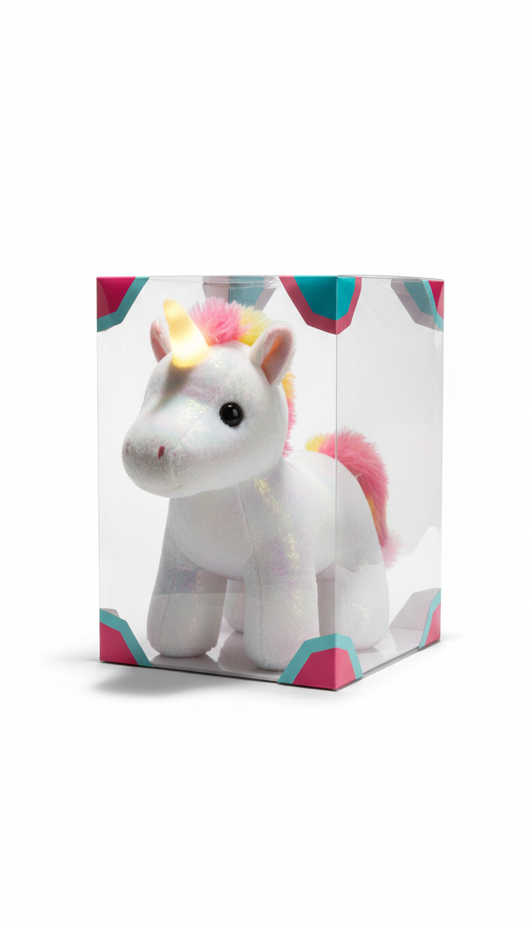 Glo-Glow Plush Unicorn with Light-Up Horn